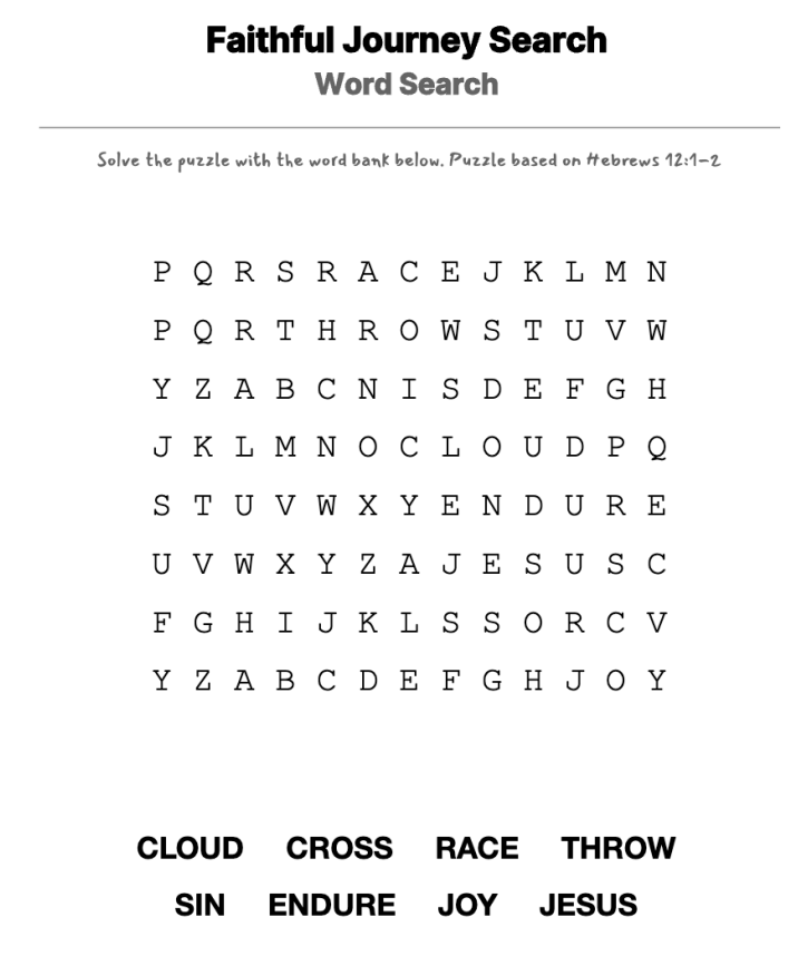 Don't Get All Tangled Up in Sin word-search